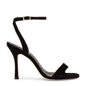Larroude Black Suede Nyx Sandal Heels
